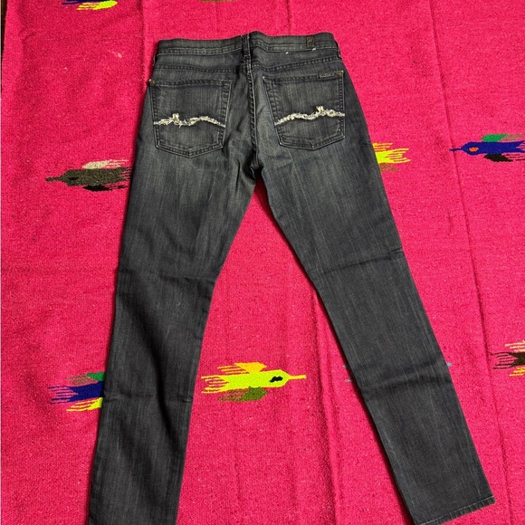 7 for all Mankind Women's Josefina Slim Mid-Rise Dark Wash - Picture 3 of 12